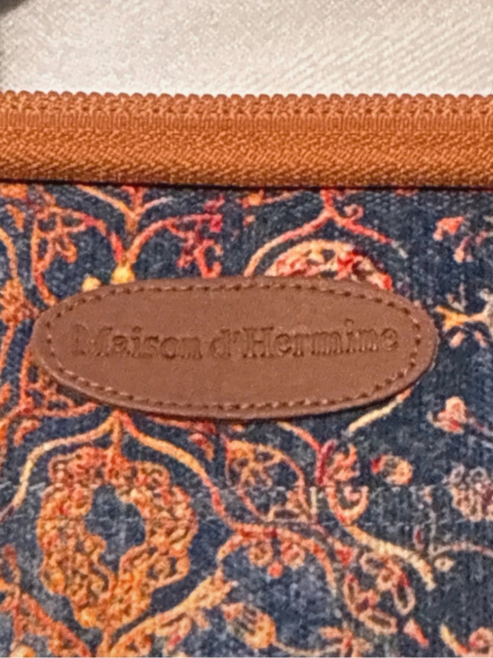 Brown Paisley women laptop bag